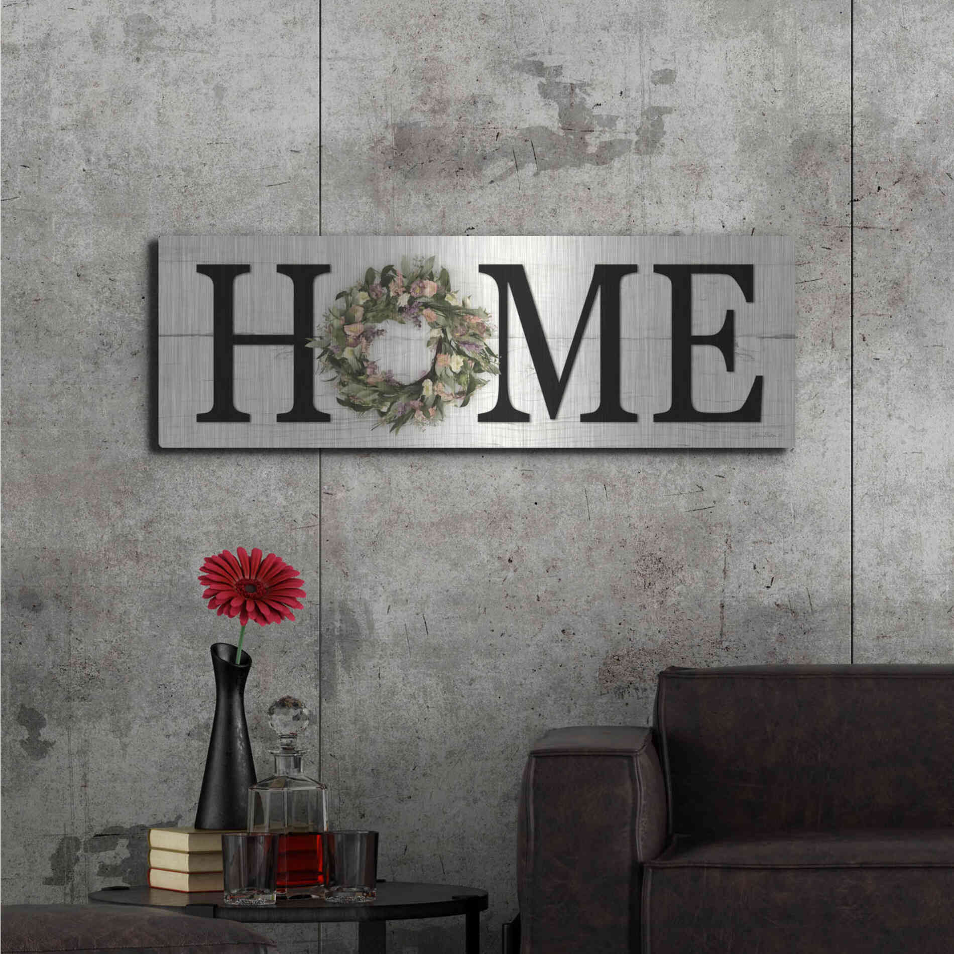 Luxe Metal Art 'Summer Home' by Lori Deiter, Metal Wall Art,48x16
