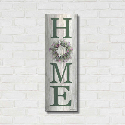 Luxe Metal Art 'Spring Home Wreath' by Lori Deiter, Metal Wall Art,12x36