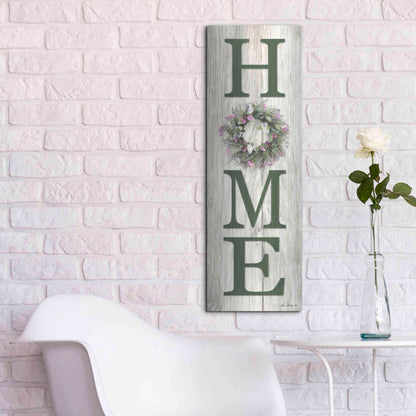 Luxe Metal Art 'Spring Home Wreath' by Lori Deiter, Metal Wall Art,12x36