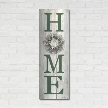 Luxe Metal Art 'Spring Home Wreath' by Lori Deiter, Metal Wall Art,16x48