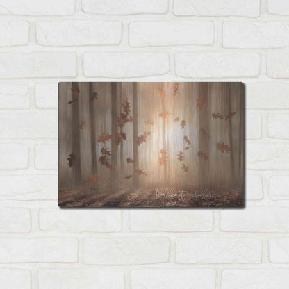 Luxe Metal Art 'Find Beauty Everywhere' by Lori Deiter, Metal Wall Art,16x12