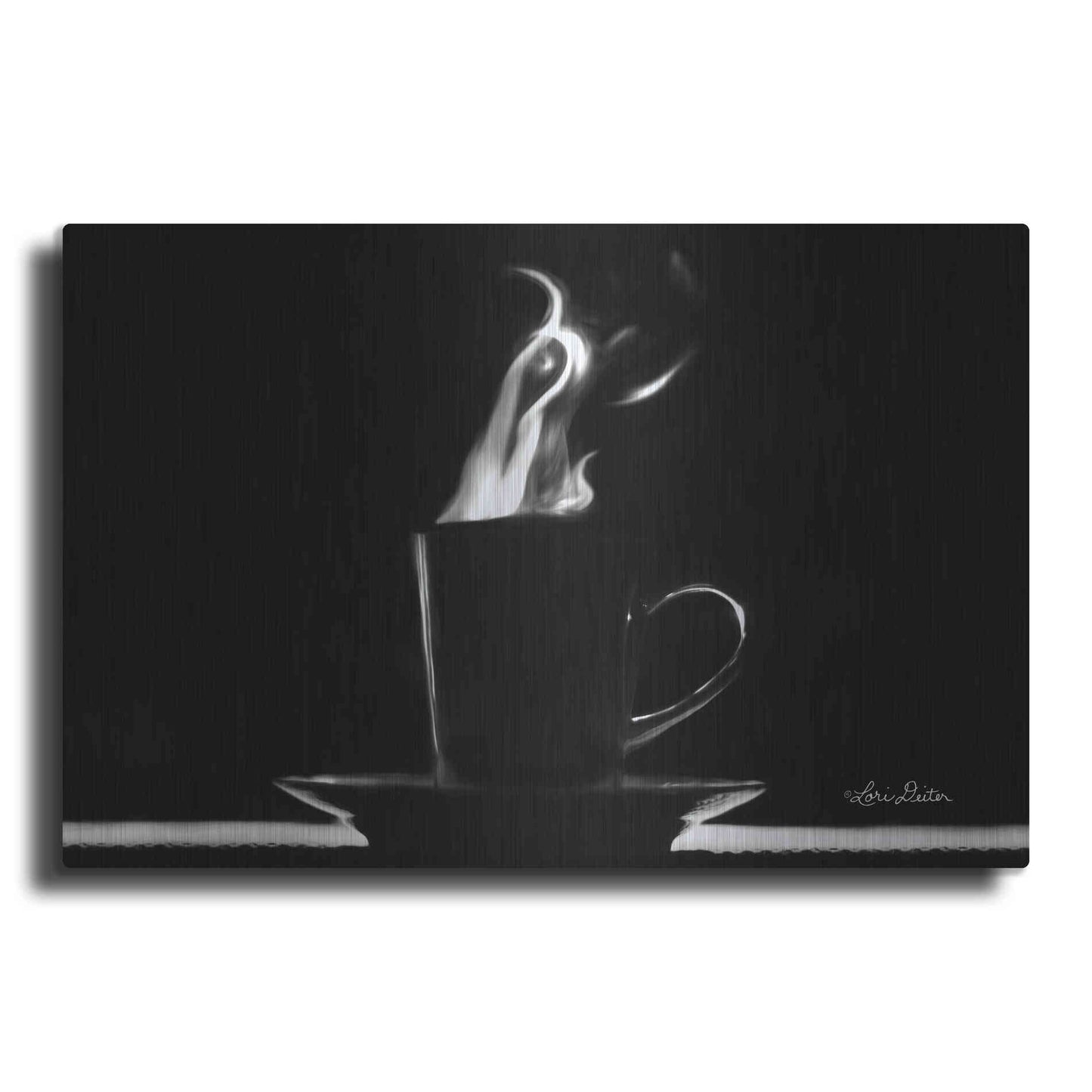 Luxe Metal Art 'Coffee Time I' by Lori Deiter, Metal Wall Art