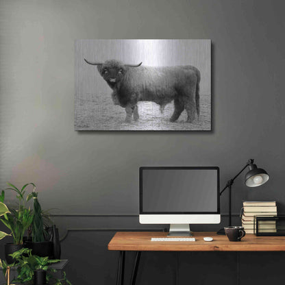 Luxe Metal Art 'Scotty the Bull' by Lori Deiter, Metal Wall Art,36x24