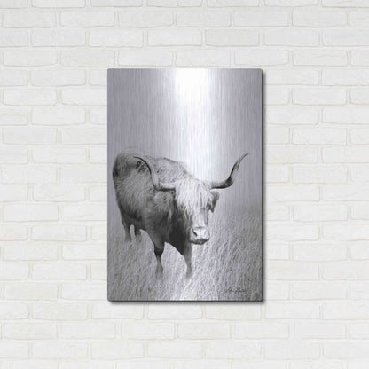 Luxe Metal Art 'Kiss My Hairy Face' by Lori Deiter, Metal Wall Art,24x36