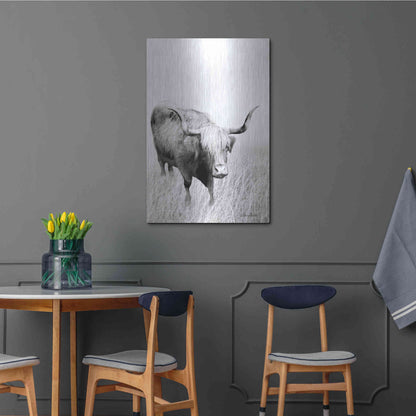 Luxe Metal Art 'Kiss My Hairy Face' by Lori Deiter, Metal Wall Art,24x36