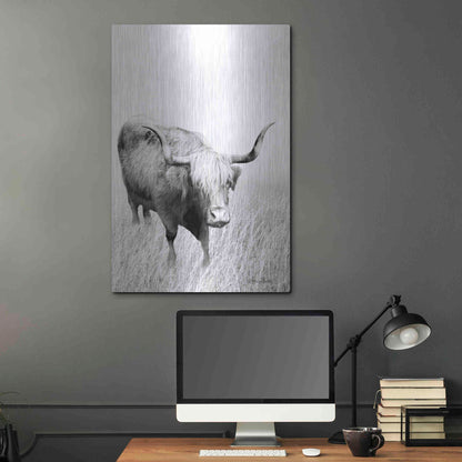 Luxe Metal Art 'Kiss My Hairy Face' by Lori Deiter, Metal Wall Art,24x36