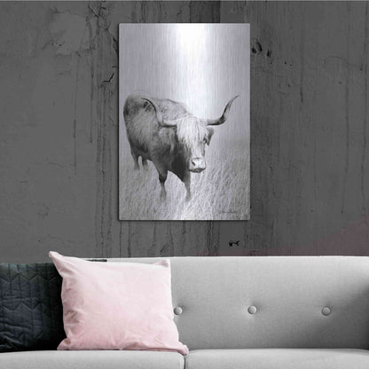 Luxe Metal Art 'Kiss My Hairy Face' by Lori Deiter, Metal Wall Art,24x36