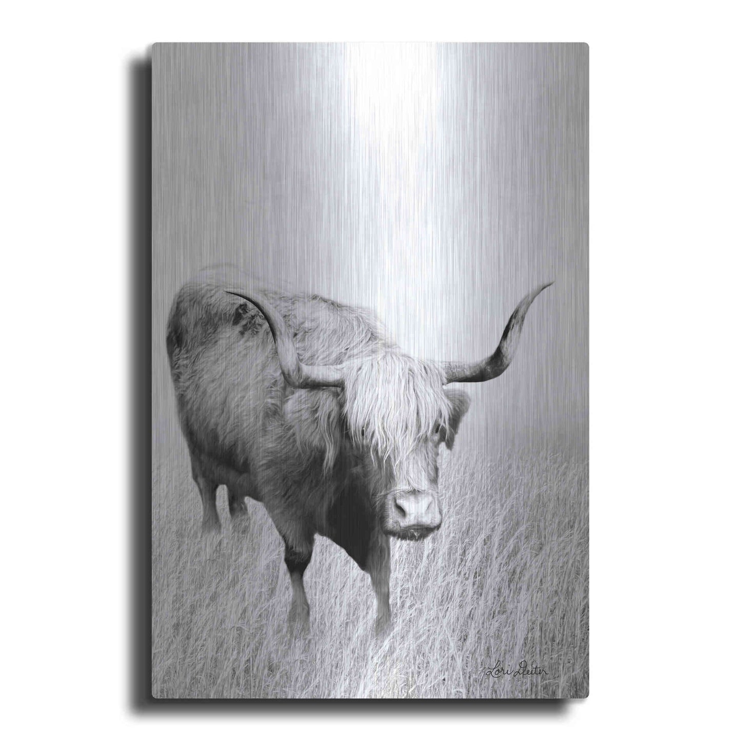 Luxe Metal Art 'Kiss My Hairy Face' by Lori Deiter, Metal Wall Art