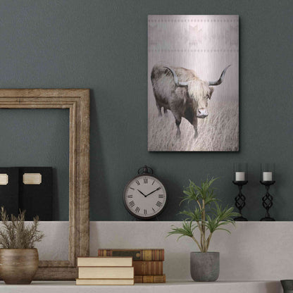 Luxe Metal Art 'Rosie the Cow' by Lori Deiter, Metal Wall Art,12x16