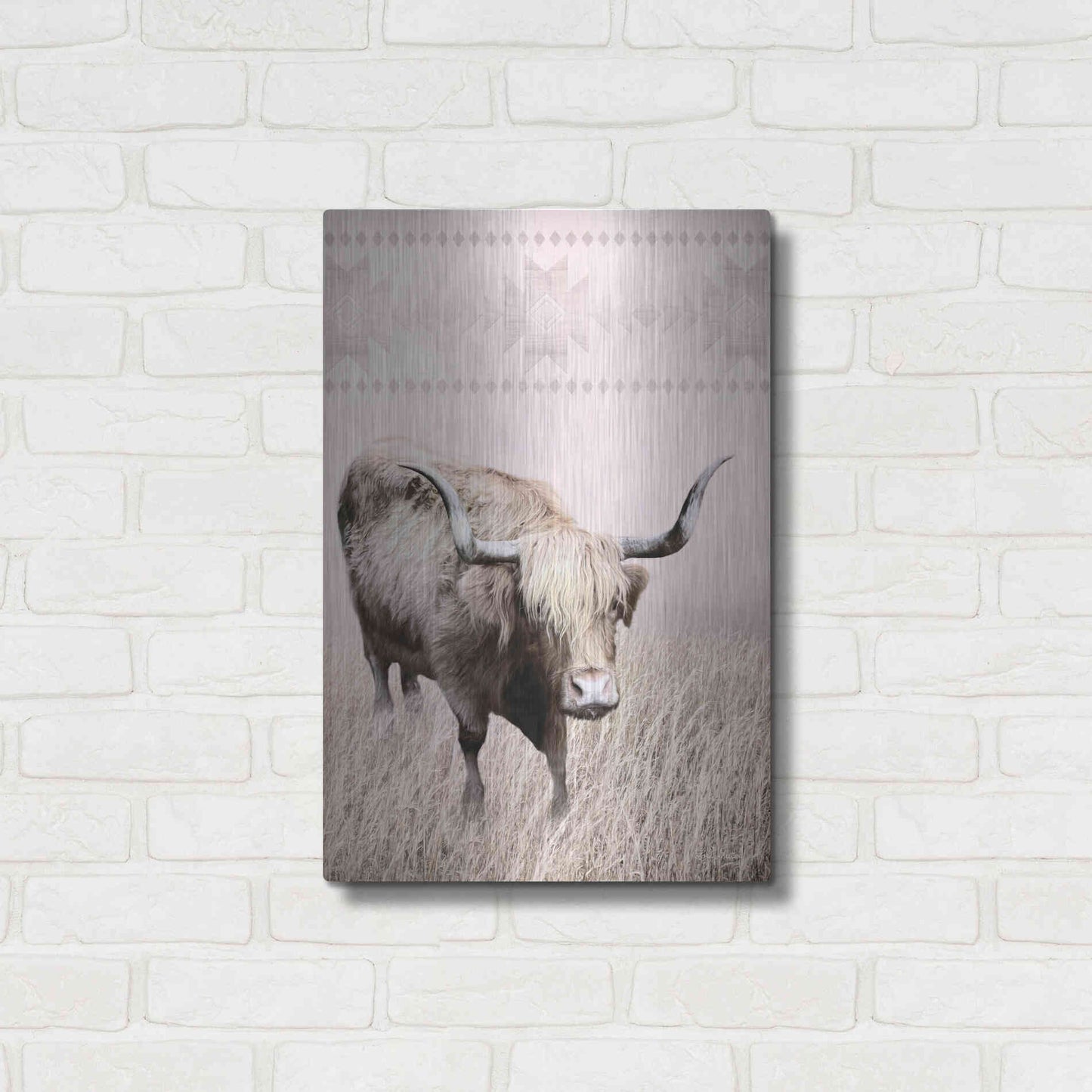 Luxe Metal Art 'Rosie the Cow' by Lori Deiter, Metal Wall Art,16x24