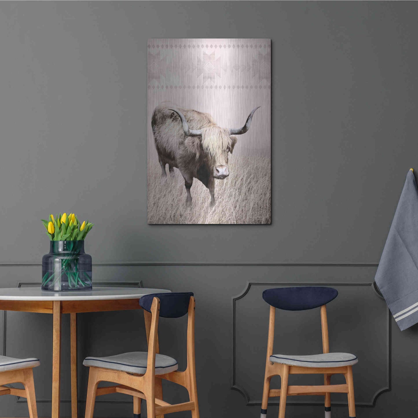 Luxe Metal Art 'Rosie the Cow' by Lori Deiter, Metal Wall Art,24x36