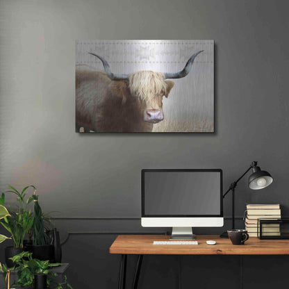 Luxe Metal Art 'Get Your Horns Up' by Lori Deiter, Metal Wall Art,36x24