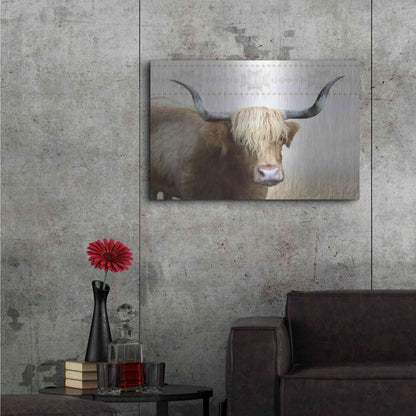 Luxe Metal Art 'Get Your Horns Up' by Lori Deiter, Metal Wall Art,36x24