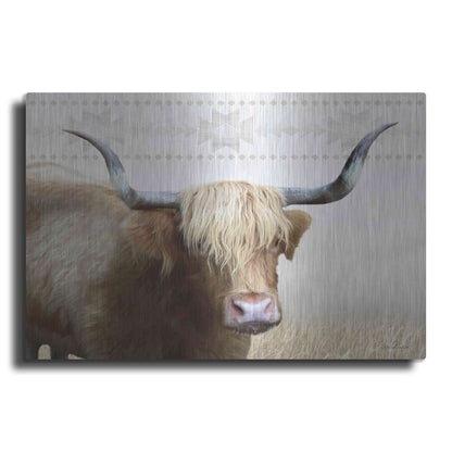 Luxe Metal Art 'Get Your Horns Up' by Lori Deiter, Metal Wall Art