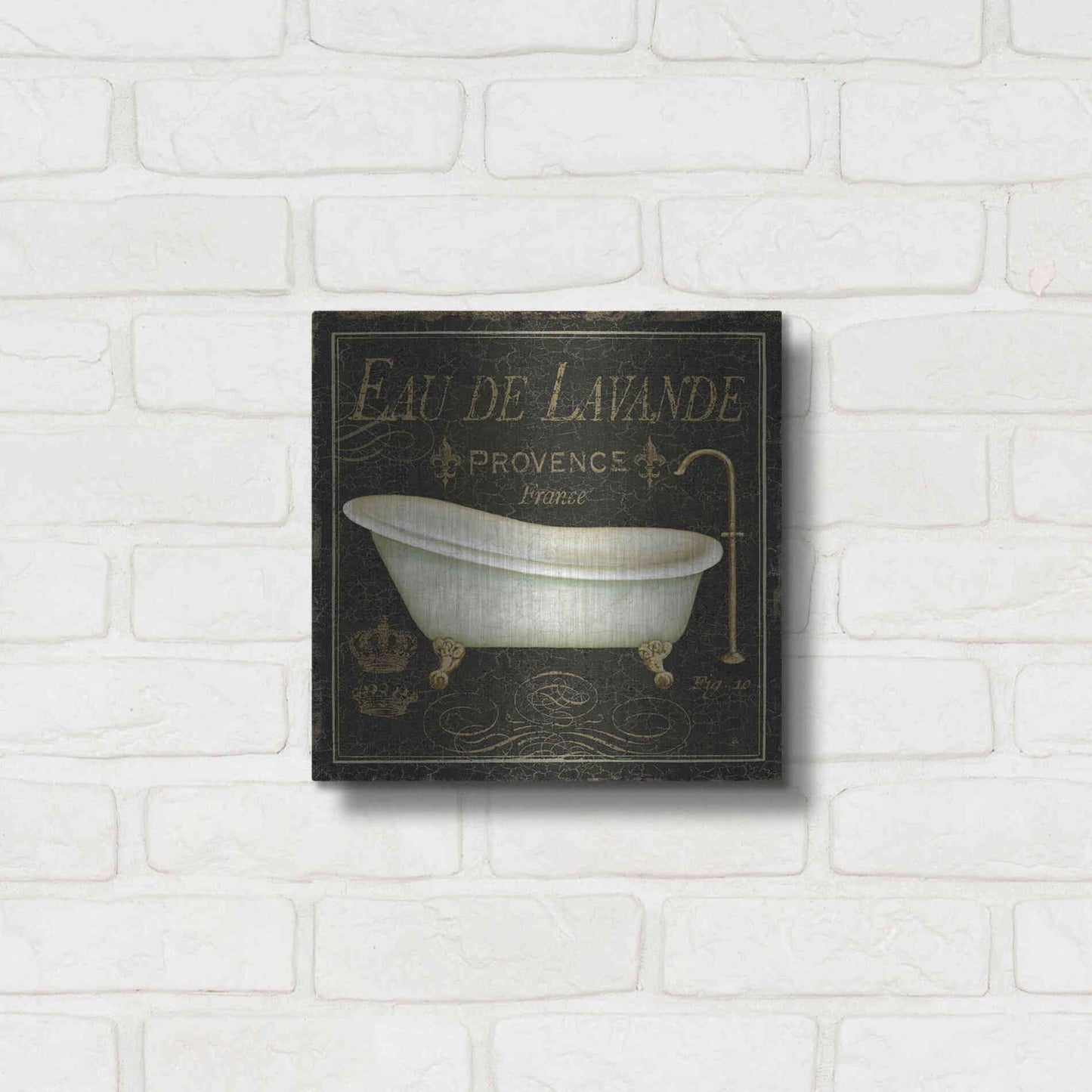 Luxe Metal Art 'Bain de Luxe I' by Daphne Brissonet, Metal Wall Art,12x12