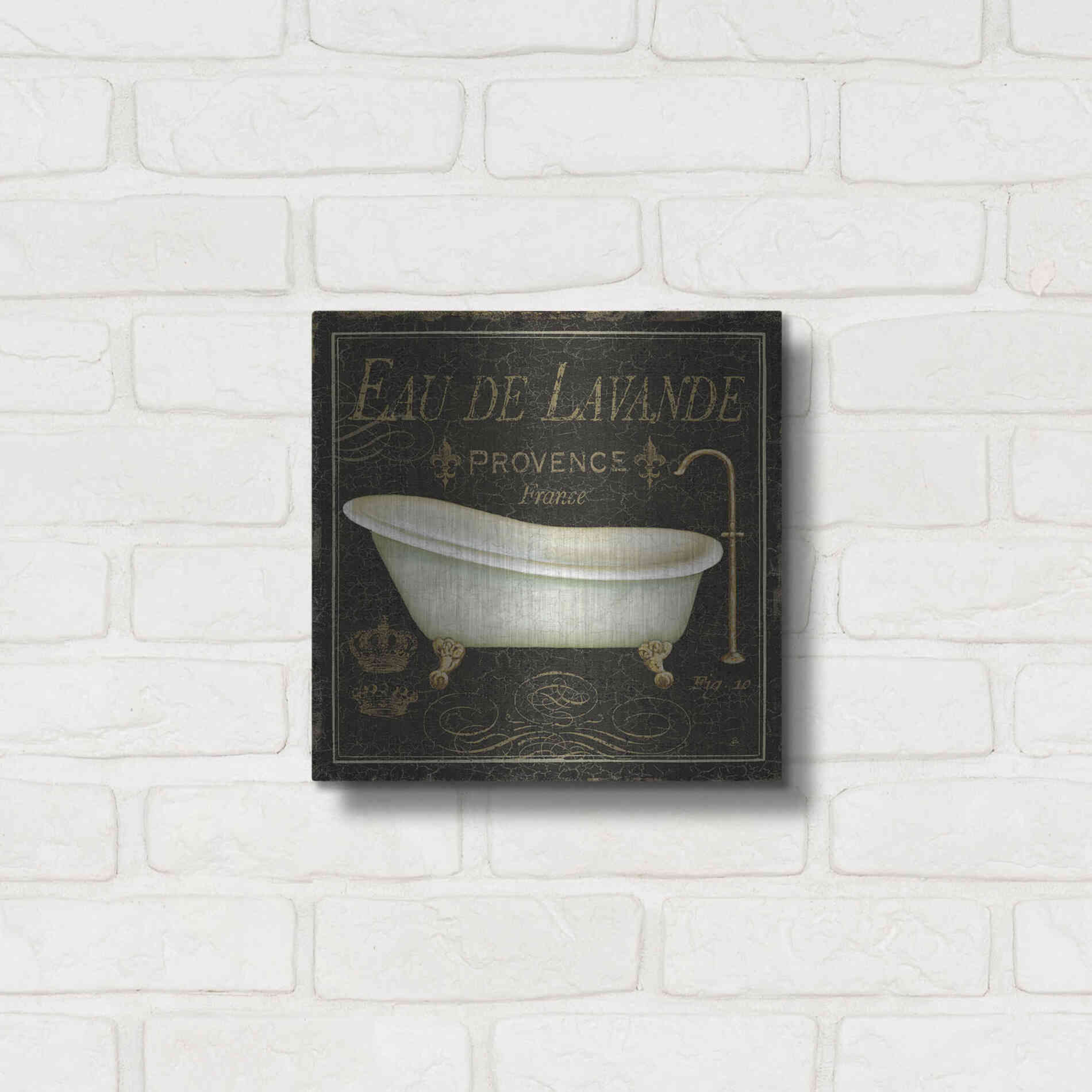 Luxe Metal Art 'Bain de Luxe I' by Daphne Brissonet, Metal Wall Art,12x12