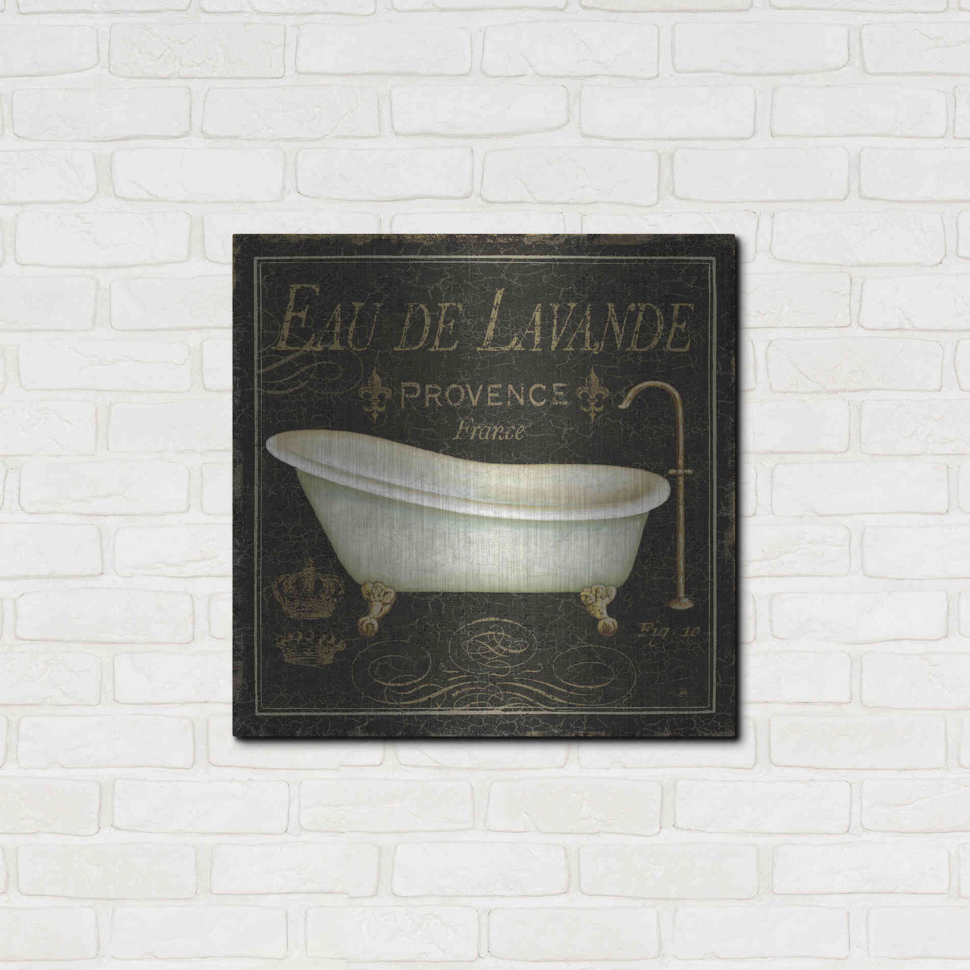 Luxe Metal Art 'Bain de Luxe I' by Daphne Brissonet, Metal Wall Art,24x24