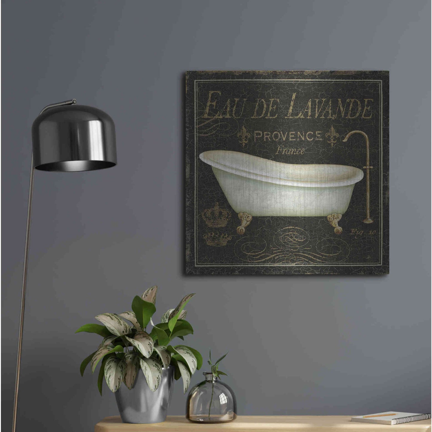 Luxe Metal Art 'Bain de Luxe I' by Daphne Brissonet, Metal Wall Art,24x24