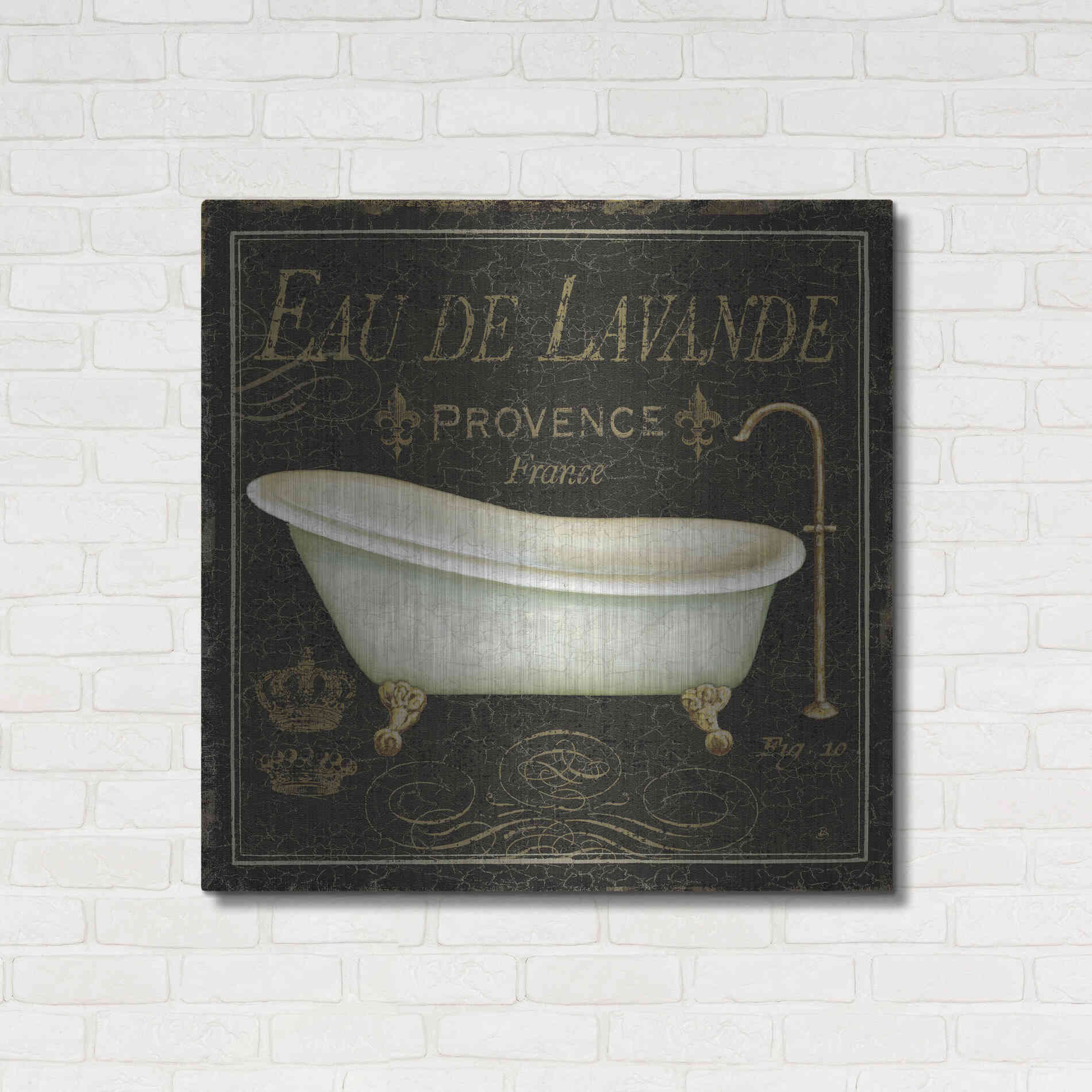 Luxe Metal Art 'Bain de Luxe I' by Daphne Brissonet, Metal Wall Art,36x36