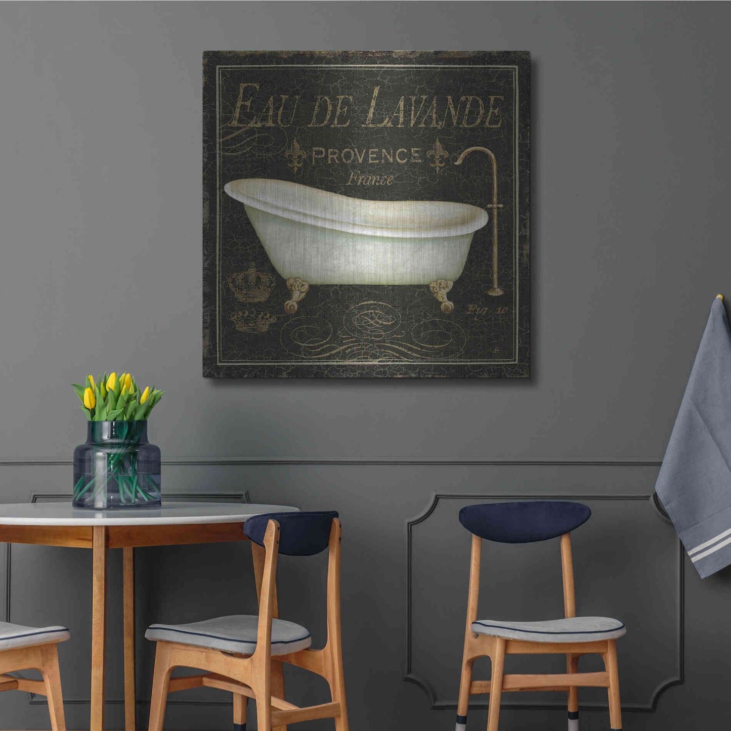 Luxe Metal Art 'Bain de Luxe I' by Daphne Brissonet, Metal Wall Art,36x36