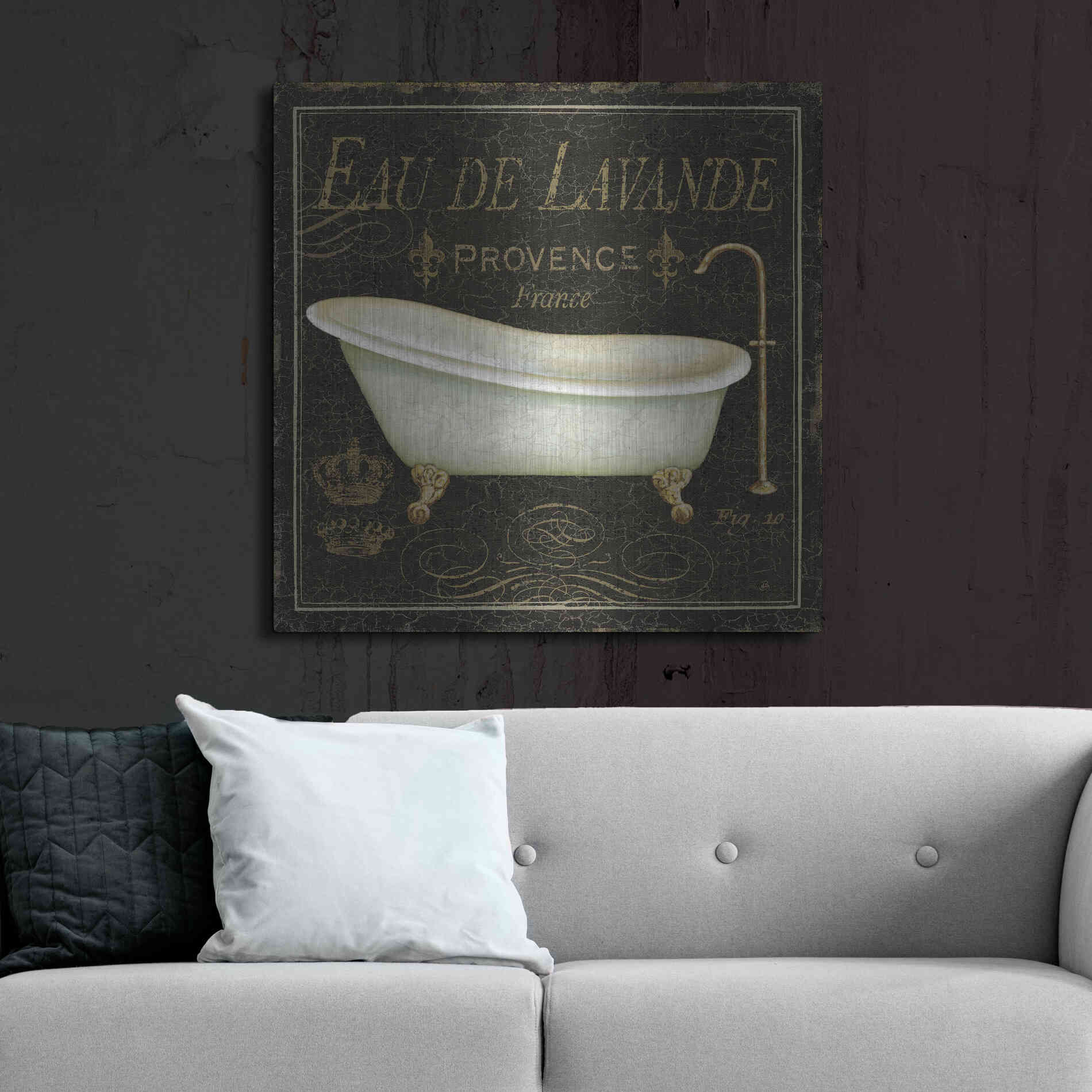 Luxe Metal Art 'Bain de Luxe I' by Daphne Brissonet, Metal Wall Art,36x36