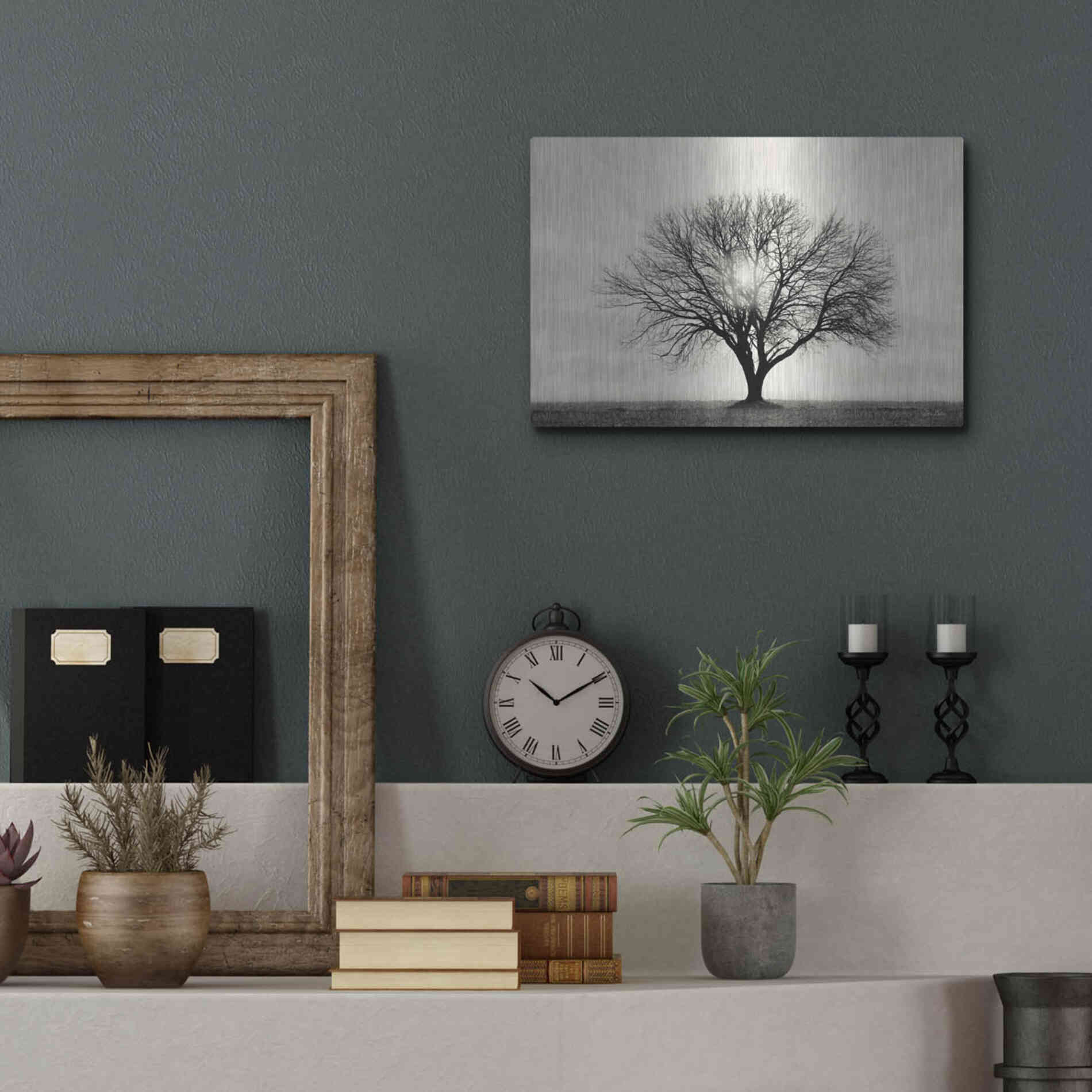 Luxe Metal Art 'Grow in Different Directions' by Lori Deiter, Metal Wall Art,16x12