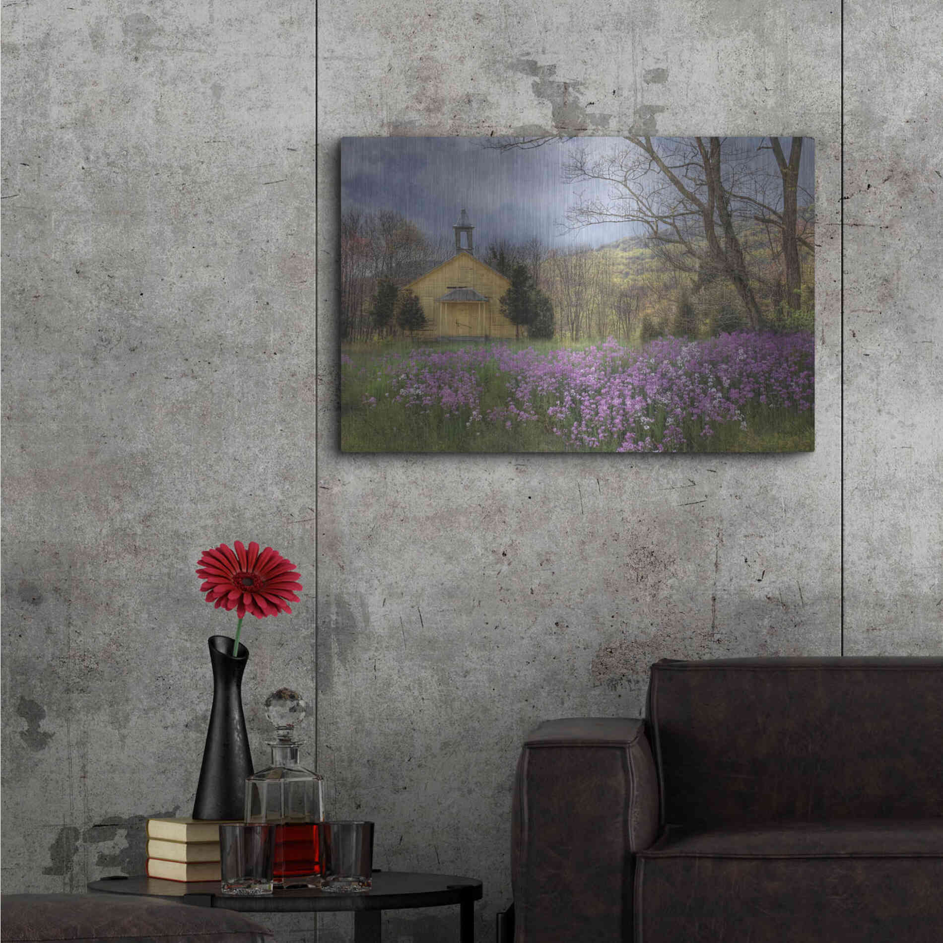 Luxe Metal Art 'Fragrant Field' by Lori Deiter, Metal Wall Art,36x24