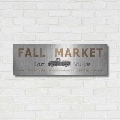 Luxe Metal Art 'Fall Market' by Lori Deiter, Metal Wall Art,36x12