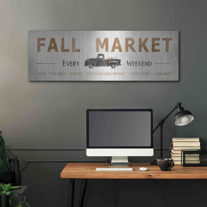 Luxe Metal Art 'Fall Market' by Lori Deiter, Metal Wall Art,48x16
