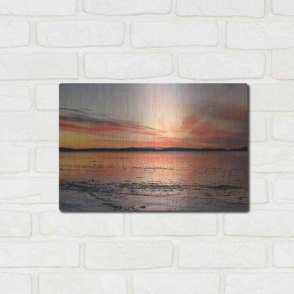 Luxe Metal Art 'Fire and Ice' by Lori Deiter, Metal Wall Art,16x12