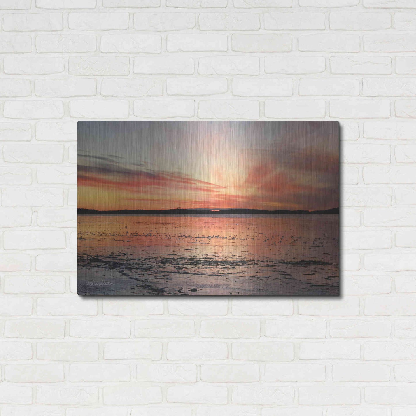 Luxe Metal Art 'Fire and Ice' by Lori Deiter, Metal Wall Art,36x24