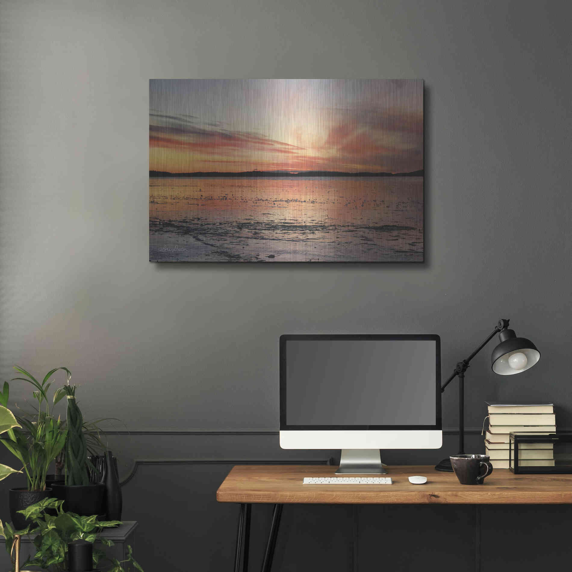 Luxe Metal Art 'Fire and Ice' by Lori Deiter, Metal Wall Art,36x24