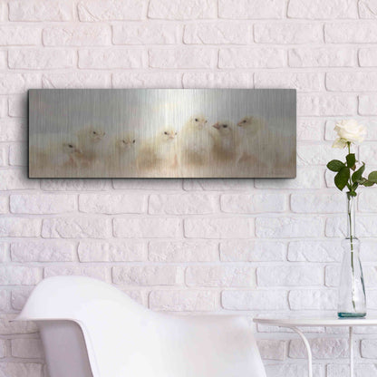 Luxe Metal Art 'Spring Line Up' by Lori Deiter, Metal Wall Art,36x12