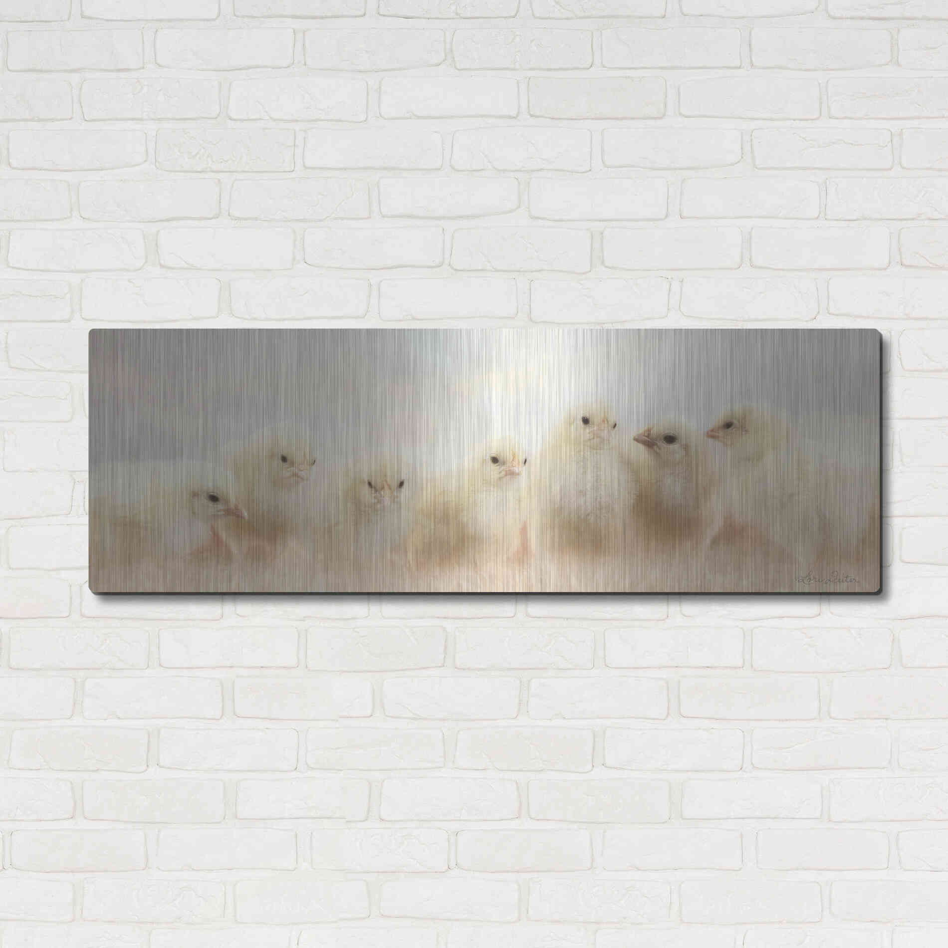 Luxe Metal Art 'Spring Line Up' by Lori Deiter, Metal Wall Art,48x16
