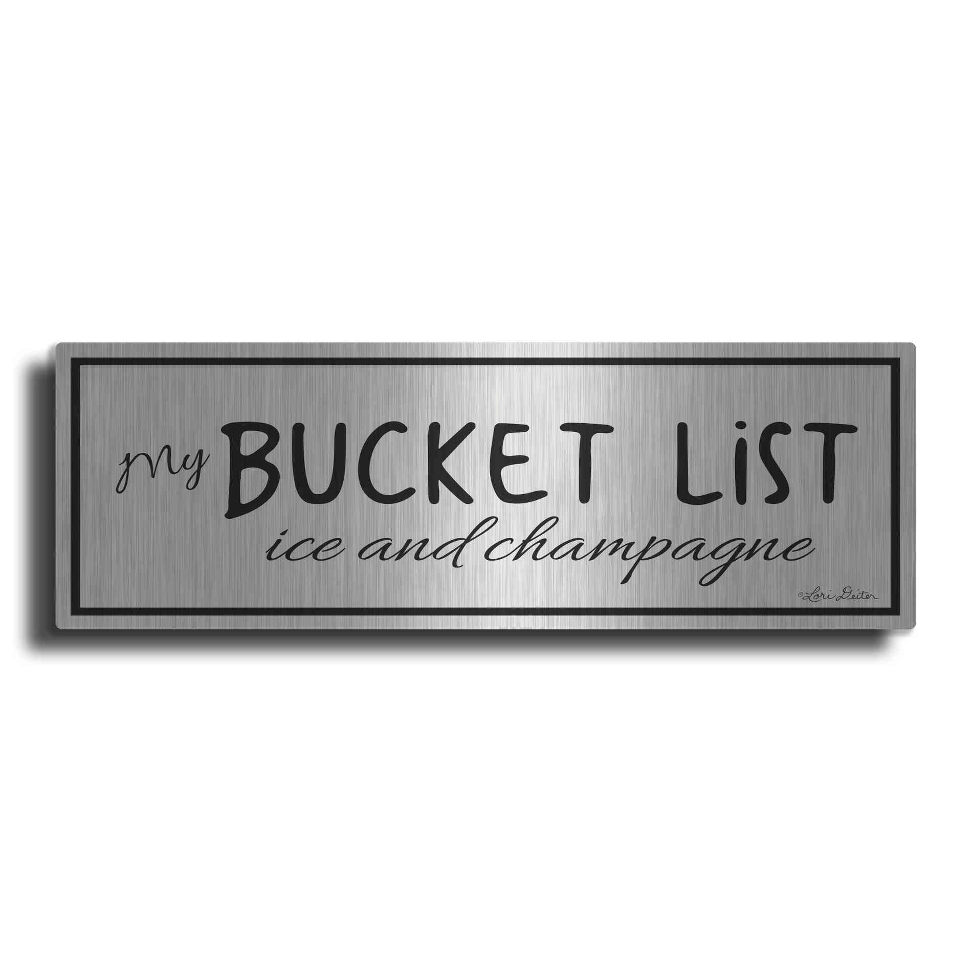 Luxe Metal Art 'My Bucket List' by Lori Deiter, Metal Wall Art