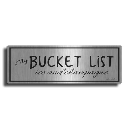 Luxe Metal Art 'My Bucket List' by Lori Deiter, Metal Wall Art