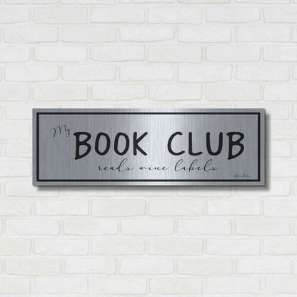 Luxe Metal Art 'My Book Club' by Lori Deiter, Metal Wall Art,36x12