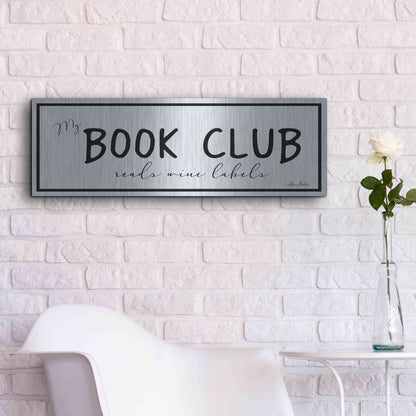 Luxe Metal Art 'My Book Club' by Lori Deiter, Metal Wall Art,36x12