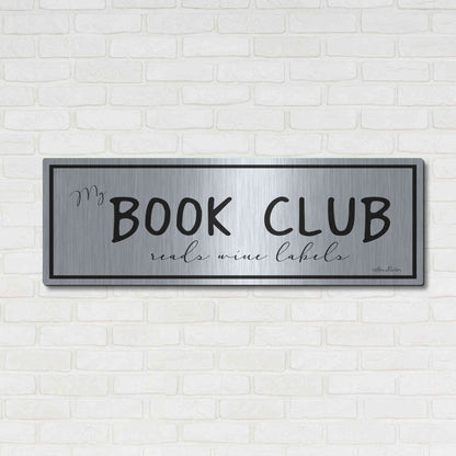 Luxe Metal Art 'My Book Club' by Lori Deiter, Metal Wall Art,48x16