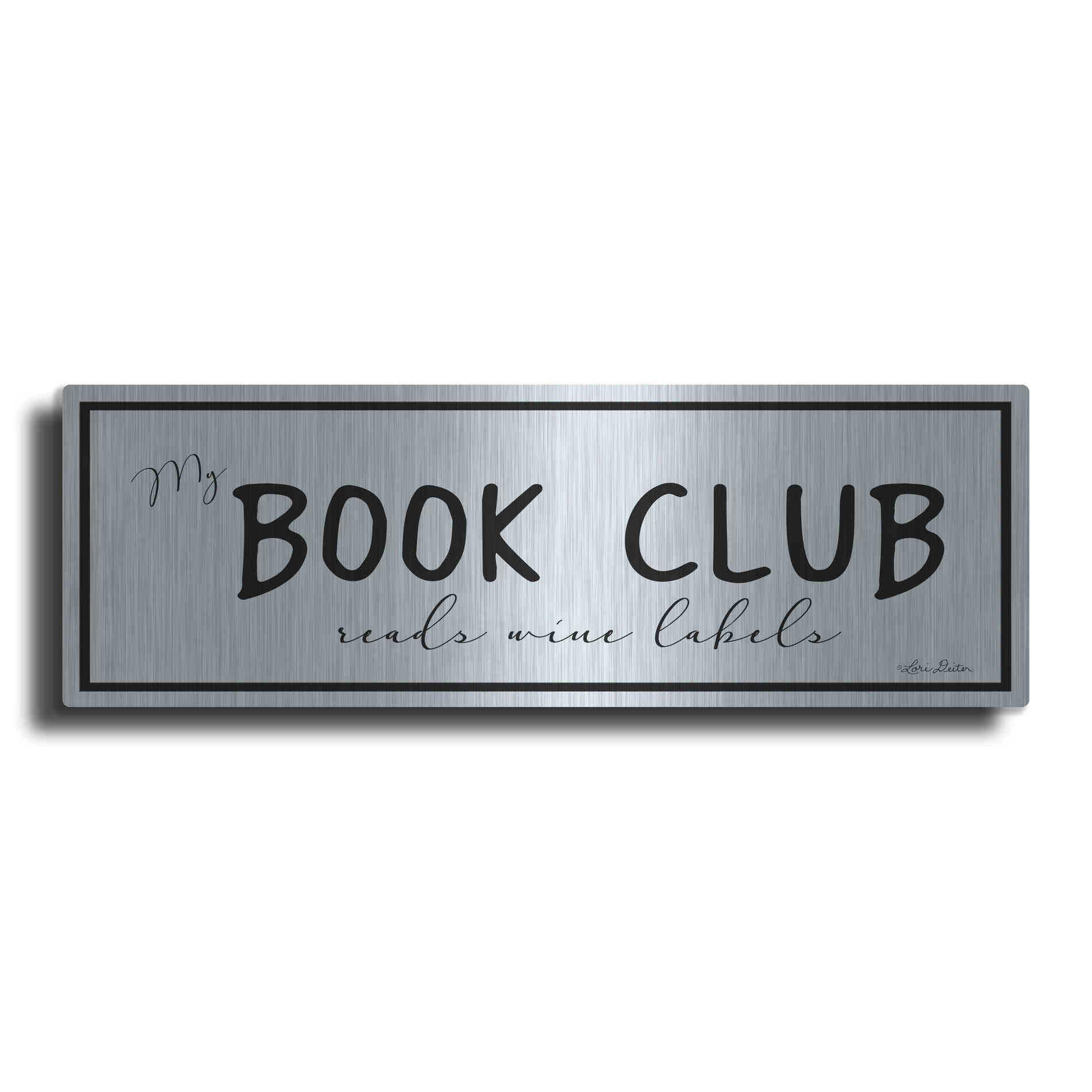 Luxe Metal Art 'My Book Club' by Lori Deiter, Metal Wall Art