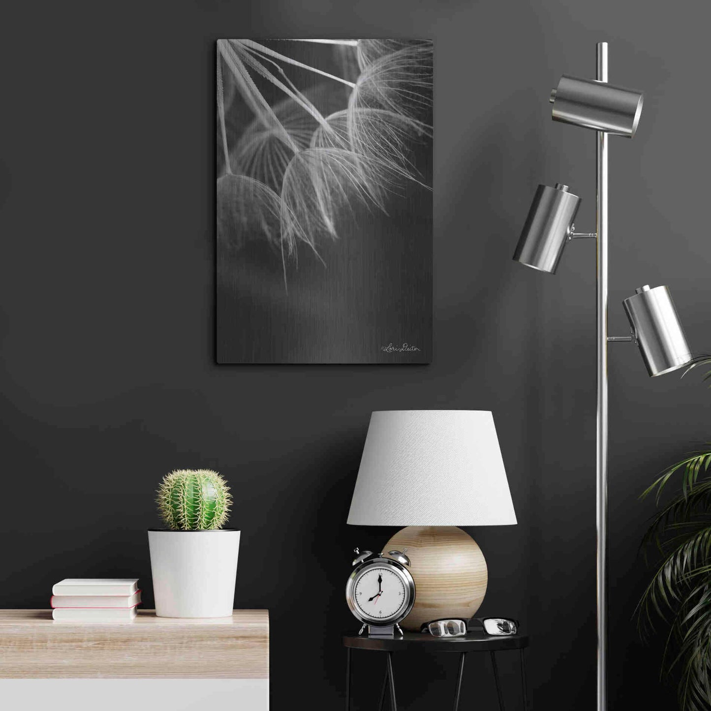 Luxe Metal Art 'Goatsbeard I' by Lori Deiter, Metal Wall Art,16x24