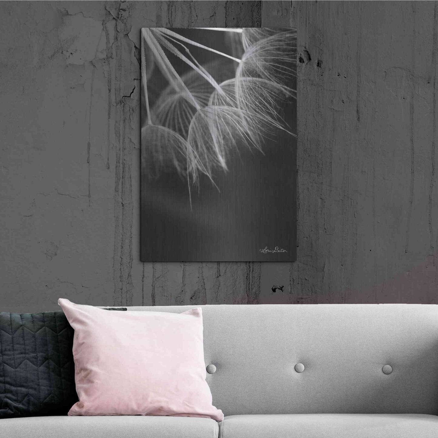 Luxe Metal Art 'Goatsbeard I' by Lori Deiter, Metal Wall Art,24x36
