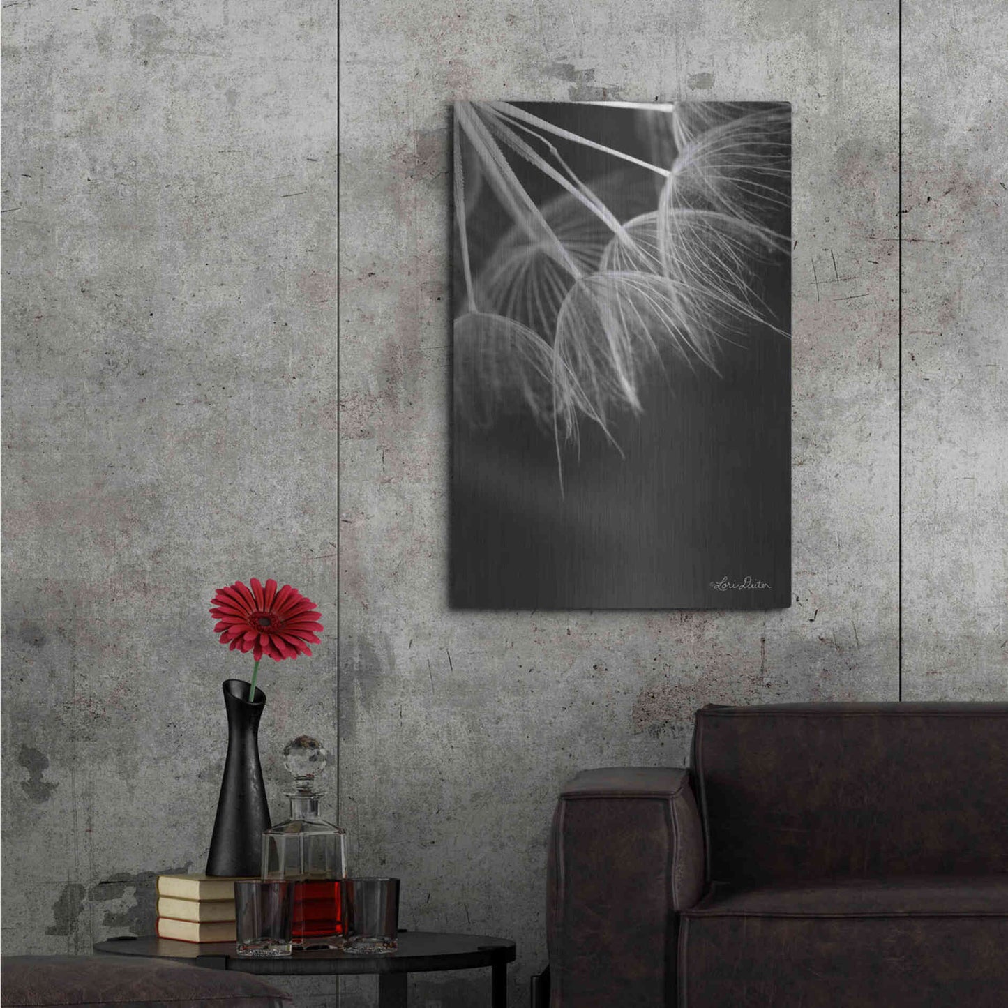 Luxe Metal Art 'Goatsbeard I' by Lori Deiter, Metal Wall Art,24x36