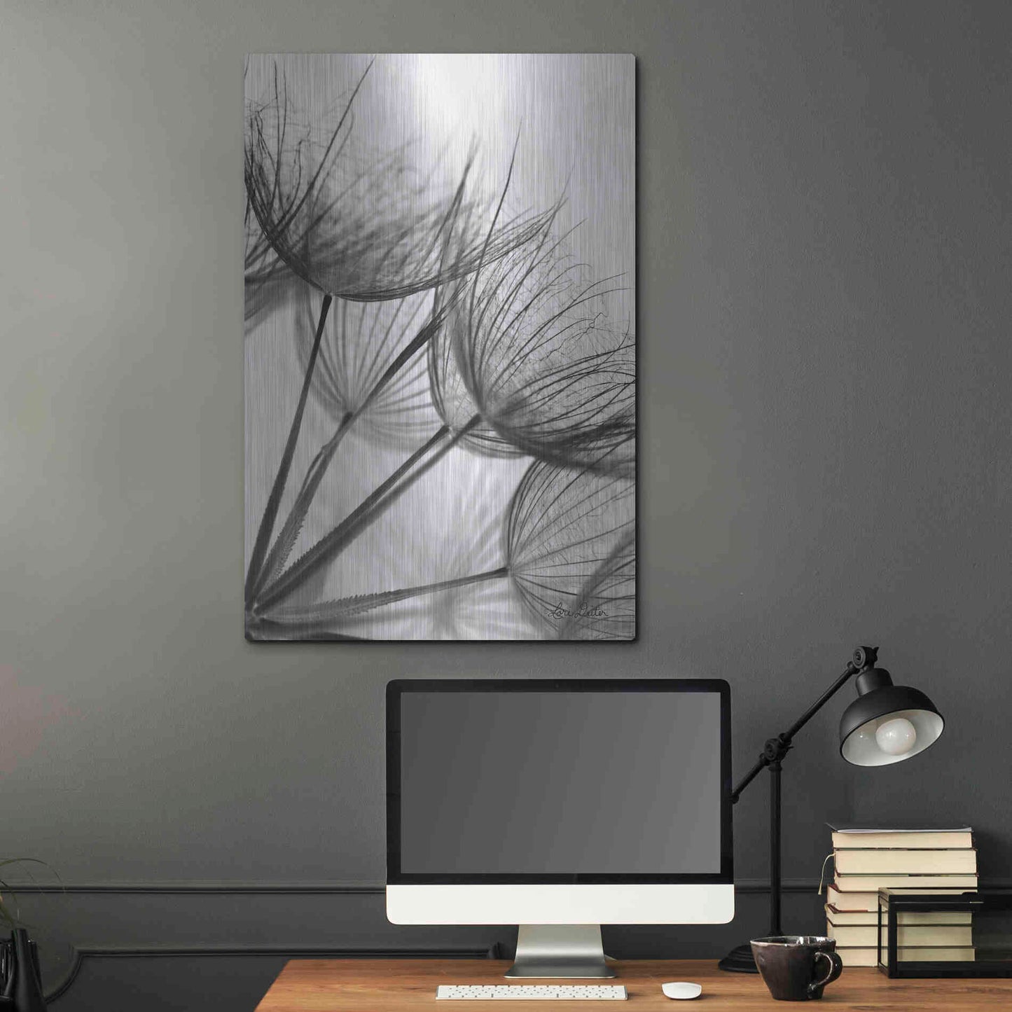 Luxe Metal Art 'Goatsbeard II' by Lori Deiter, Metal Wall Art,24x36