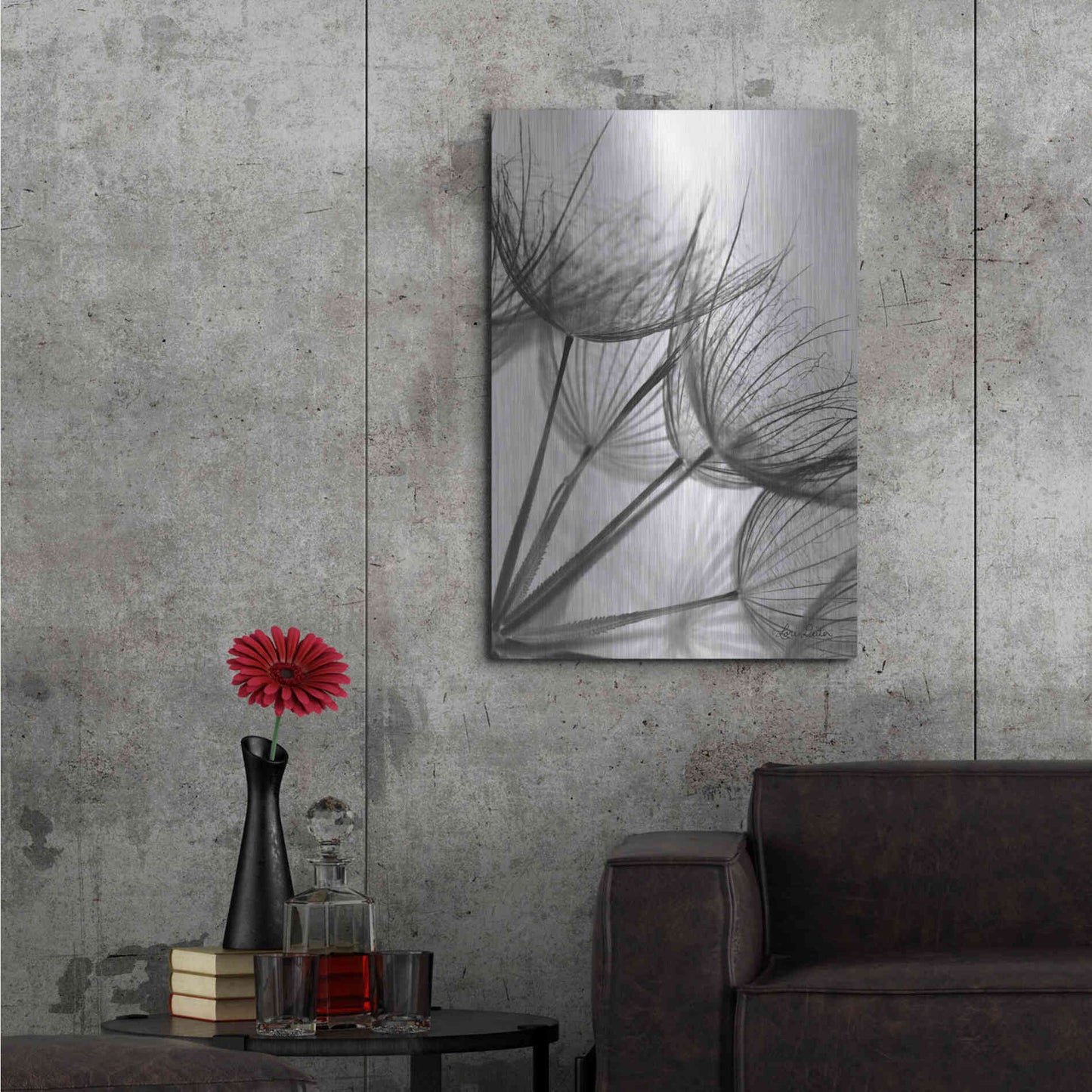 Luxe Metal Art 'Goatsbeard II' by Lori Deiter, Metal Wall Art,24x36