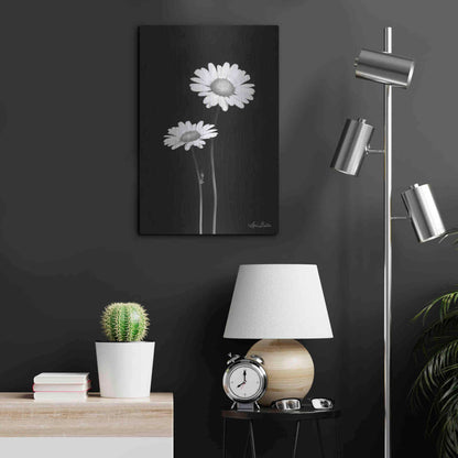 Luxe Metal Art 'Pair of Daisies' by Lori Deiter, Metal Wall Art,16x24