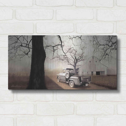 Luxe Metal Art 'Millersburg Sunrise with Truck' by Lori Deiter, Metal Wall Art,24x12