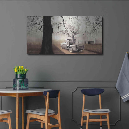 Luxe Metal Art 'Millersburg Sunrise with Truck' by Lori Deiter, Metal Wall Art,48x24