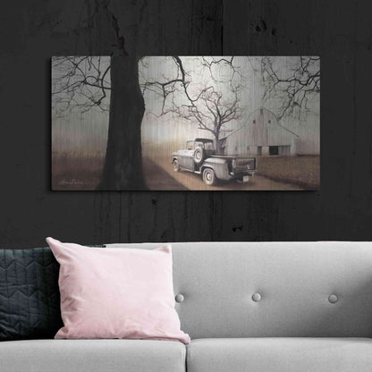 Luxe Metal Art 'Millersburg Sunrise with Truck' by Lori Deiter, Metal Wall Art,48x24