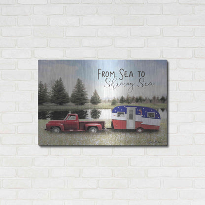 Luxe Metal Art 'American Camper' by Lori Deiter, Metal Wall Art,36x24
